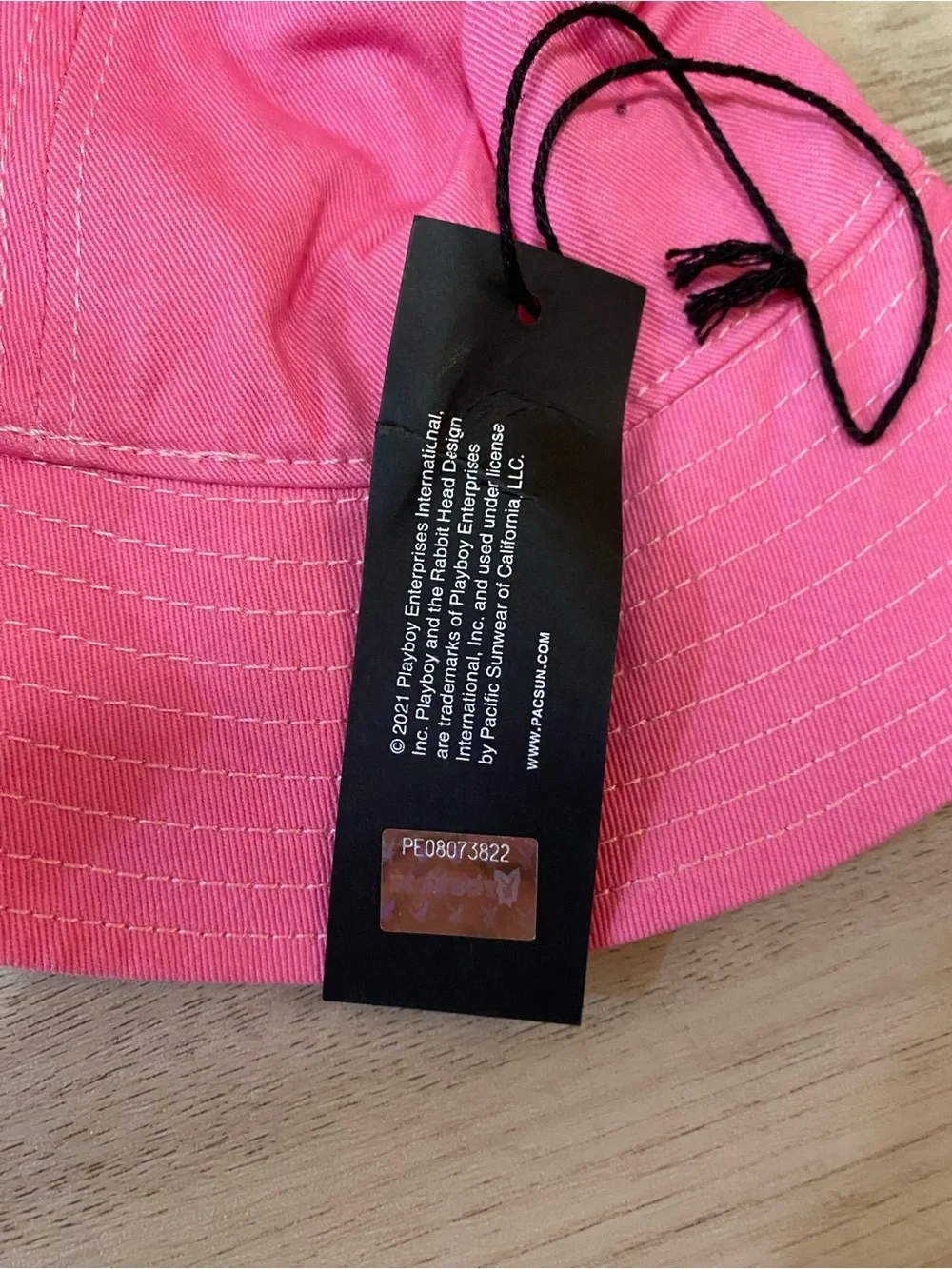 PLAYBOY Hot Pink rhinestone Spoiled bunny logo Bucket Hat - NWT